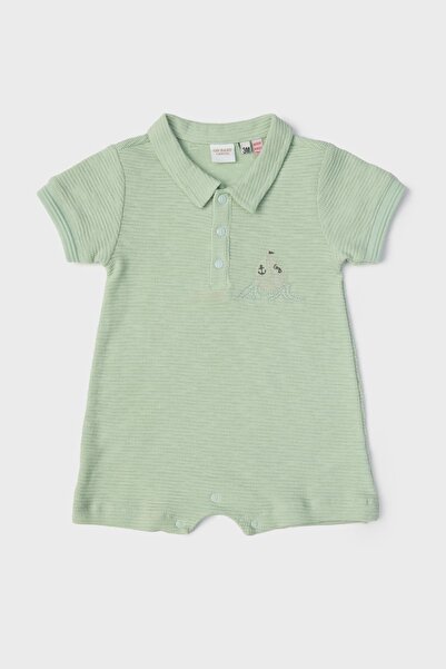 Layette BG Store Baby Boy Green Jumpsuit