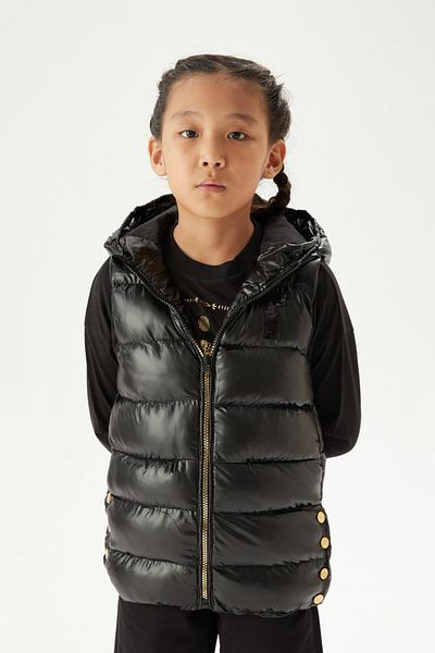 Tyess Bg Store Girl's Black Vest 23Fw0Tj4709