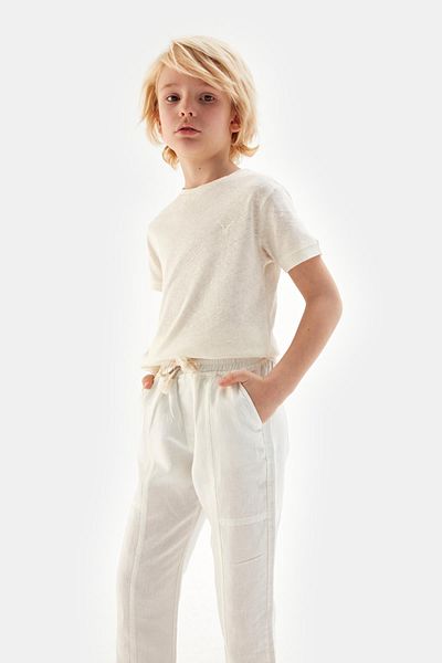 Nebbati Bg Store Αγόρια Λευκό Παντελόνι 23ss2nb3217