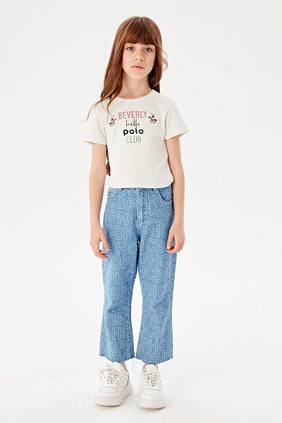 Beverly Hills Polo Club Bg Store Girl's White T-Shirt