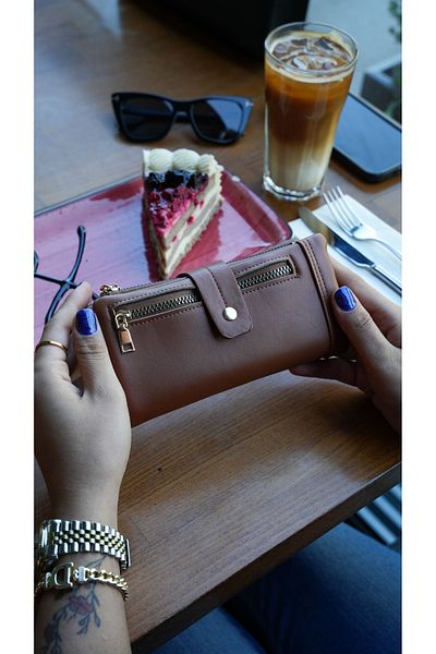 Crew Leather Carolina Women's Wallet - Buckle Detailed Wallet - Portfolio Wallet