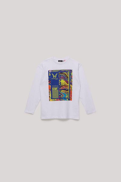 Nebbati Tricou alb pentru băiat Bg Store
