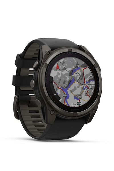 Garmin GARMIN FENIX 8 - 51 MM, SOLAR, SAPPHIRE CARBON GRAY DLC TITANIUM WITH BLACK/PEBBLE GRAY SILICONE