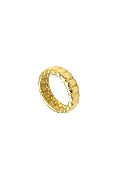 Güler Yüzlü Silver Steel Sliced Wedding Ring Ring - 6