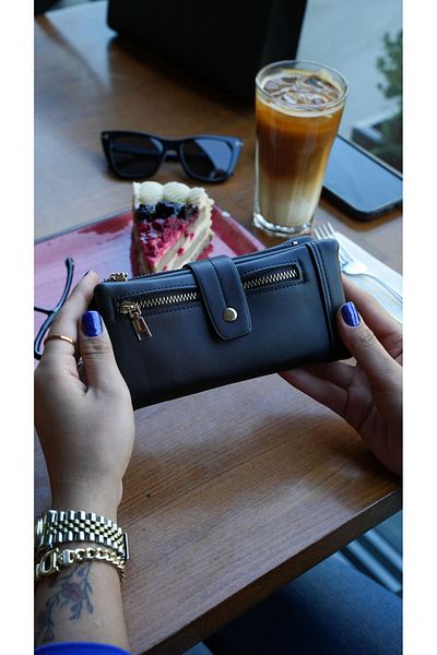 Crew Leather Carolina Women's Wallet - Buckle Detailed Wallet - Portfolio Wallet