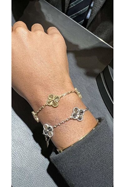 ANGELSS JEWELLERY Double Combination Gold & Silver Bracelet Van Cleeff (2-Pie...