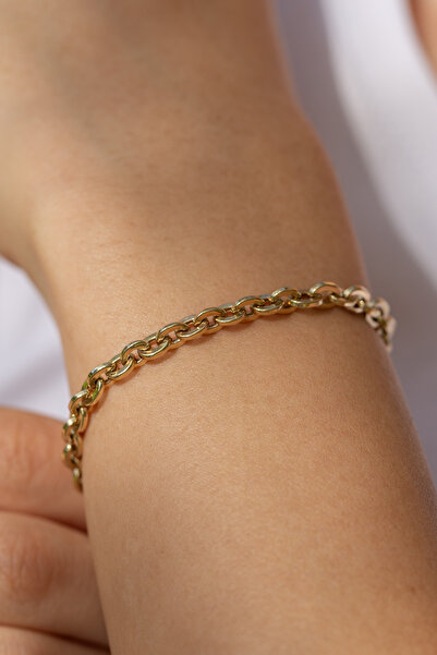 Çgk Çiğdem Gürel Kuyumculuk 14 Ayar Hallow Altın Bileklik