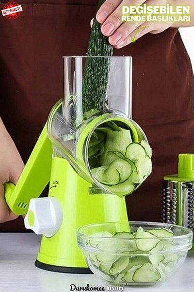 Renkli Mutfaklar Rotating Grater with Handle Black Colored Grater with Handle
