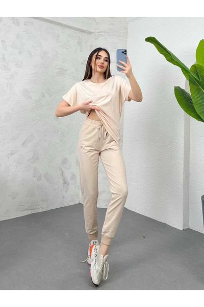 Koza Butik Γυναικείο Κέντημα Λεπτομερές Σετ Φούτερ Basic 3814-23