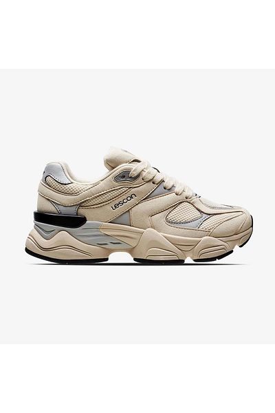 Lescon Ghost Easystep Beige Color Anatomical Insole Women's Daily Walking Sneakers