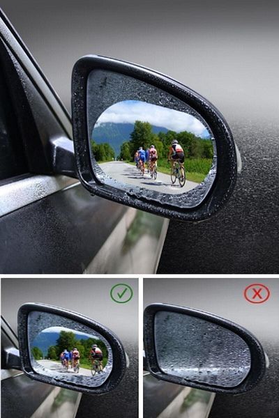AKIN PAZAR Auto Exterior Mirror Rainproof Slider Film 2 Pieces