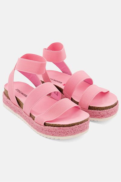 Steve Madden صندل Jkimmie سهل الارتداء للبنات الصغار، وردي
