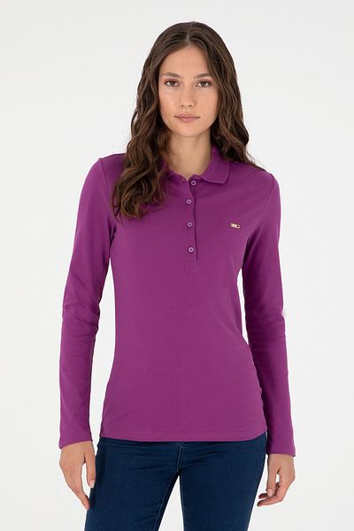 U.S. Polo Assn. Hanorac de damă Violet Basic cu gât polo 50296941 -vr037