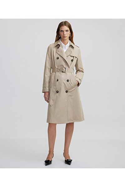 İpekyol Kuşaklı kruvaze trençkot