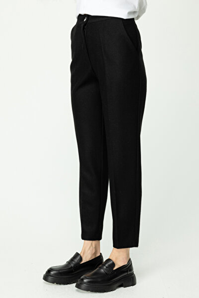 ON Kumaşı Kendinden Dokulu Kalın Pantolon