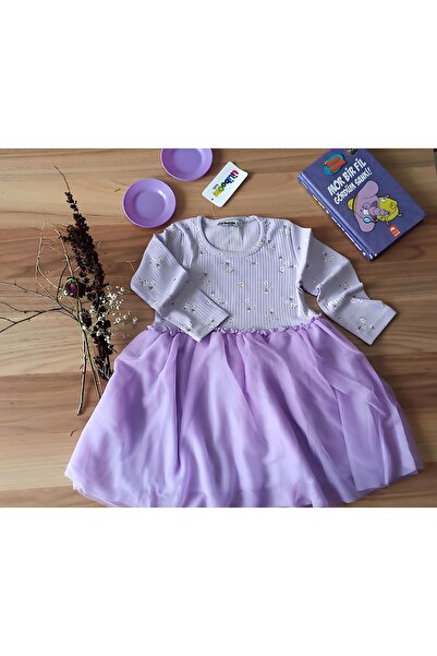 loli kız çocuk çiçekli  şık tütülü prenses elbise