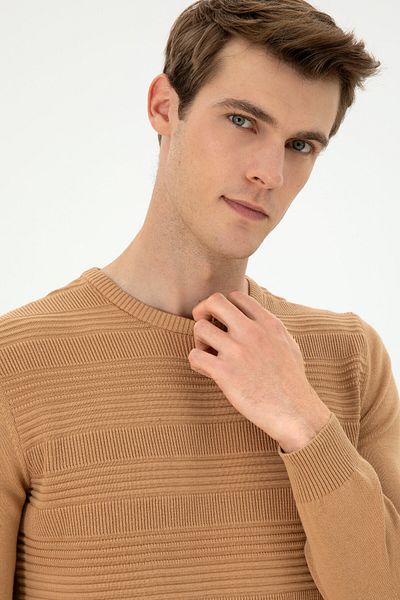 U.S. Polo Assn. Men's Camel Sweater 50297064 -Vr015