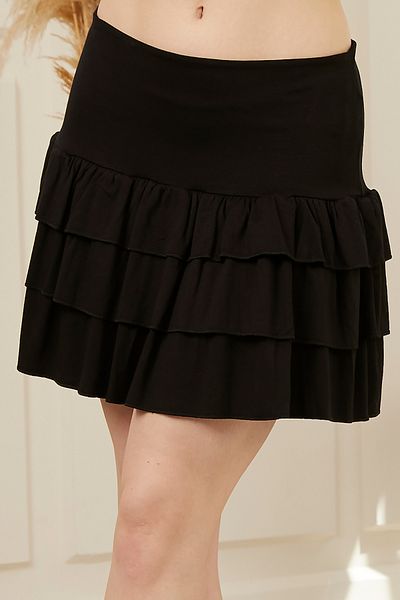 TF The Fancy For You High Waist Frilly Viscose Mini Skirt - Women