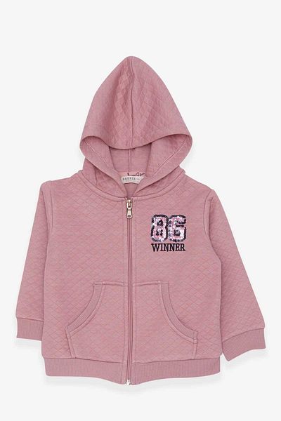 Breeze Girl's Cardigan with Embroidered Sequins, 1.5-5 Years, Dried Rose
