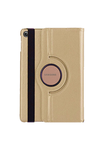 Smart Tech Samsung Galaxy Tab T510 Döner Stand Tablet Kılıfı Gold