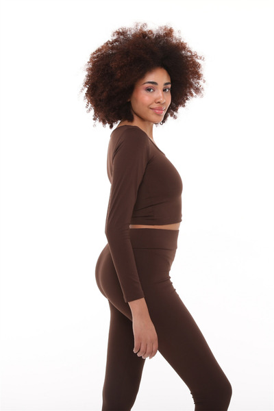 TF The Fancy For You Fancy Women's Long Sleeve Special Fabric Crop Sportsman T-Shirt