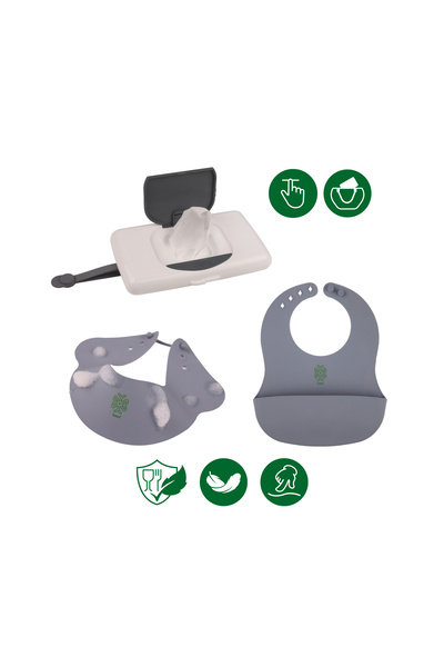 Been Silikon Banyo Siperliği +Islak Mendil Kutusu + Silikon Mama Önlüğü