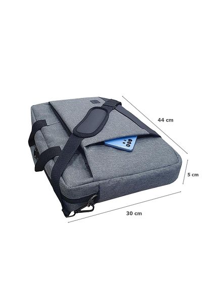 smartwrap Geantă de umăr pentru laptop cu 3 compartimente, 17,3 inchi - Design elegant și funcțional