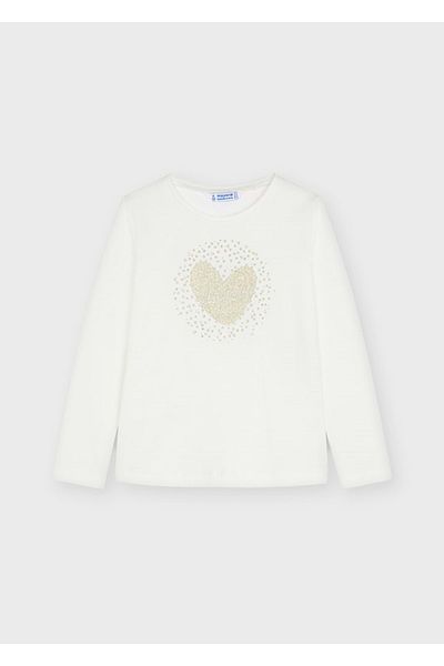MAYORAL T-shirt Long Sleeve - Cream