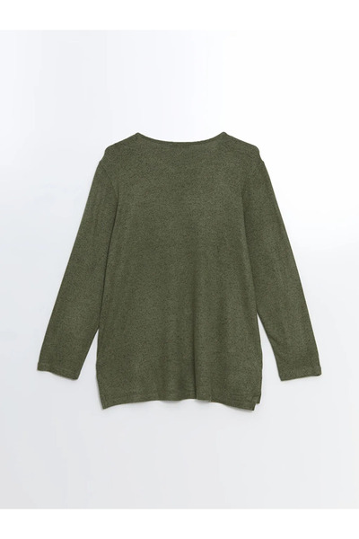 LC Waikiki LCW Grace Haki Bisiklet Yaka Desenli Kadın Bluz