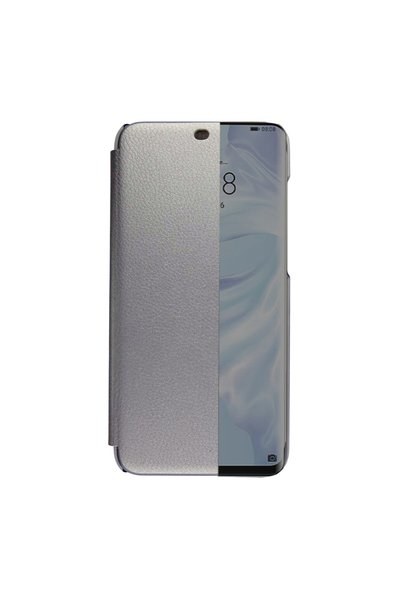 Smart Tech هواوي Y6 2019 حافظة نصف غطاء زجاجي فضي