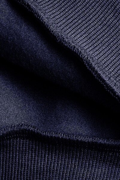 Millionaire Erkek Lacivert Earth 3 iplik Şardonlu Kapüşonlu Kanguru Cepli Oversize Salaş Hoodie Sweatshirt