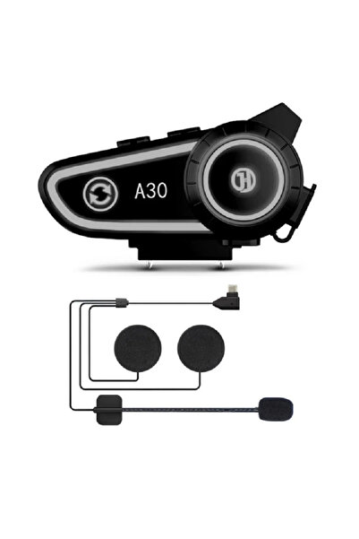Sarftech A30 2X Eşleşmeli Intercom Motor Kurye Kask Bluetooth Kulaklık