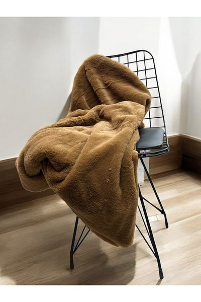 PLUSH STUDIO 800 Gr Εισαγόμενο Ταν Λούτρινο Ύφασμα - Toscana/Rabbit 100x150cm Home Textile
