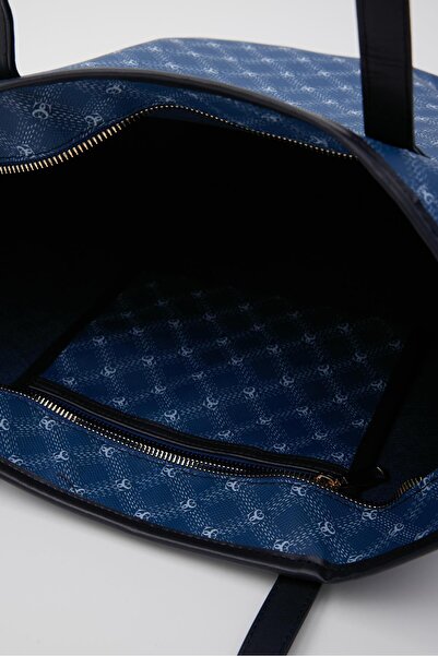 Shule Bags Samba Jakarlı Omuz Çantası Lacivert