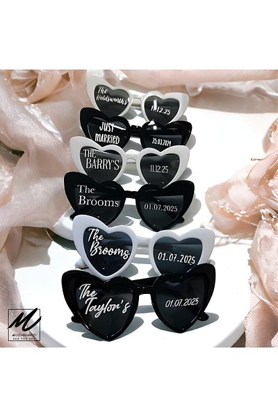ModaLand 6-Piece Bride and Groom Glasses Set - Bride and Groom