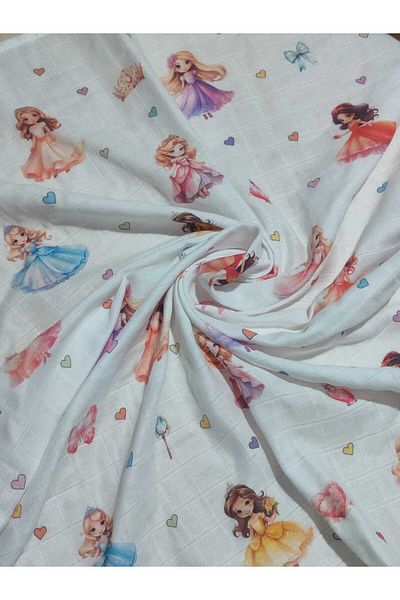 Alpıno Newborn Muslin Blanket & Blanket - 100% Cotton Baby Blanket 85cm X 85cm (Digital Print)