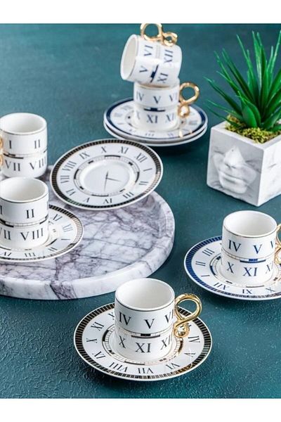 Viyalente Timeless Set of 6 Coffee Cups - 90 ml