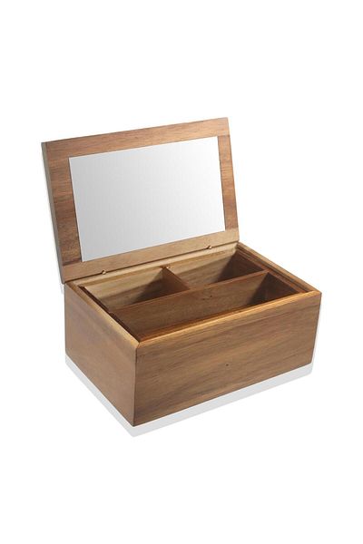 The Mia Natura Acacia Mirrored Makeup Box 23X15X10 cm