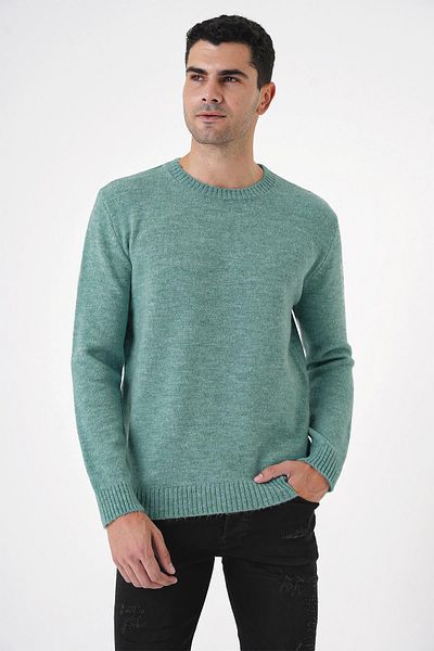 CHUBA Ανδρικό πλεκτό πουλόβερ Soft Touch Regular Fit Casual Crew-Neck Knit Mint 25W2008