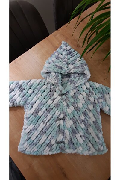 Alize PUFFY EL ÖRGÜSÜ KAPÜŞONLU  MONT/KABAN  3-5 YAŞ UYUMLU RENKLİ