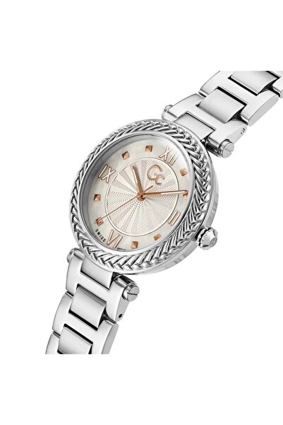 Guess Gc Watch Women Metallic Gray Wrist Watch Gcz41003L1Mf