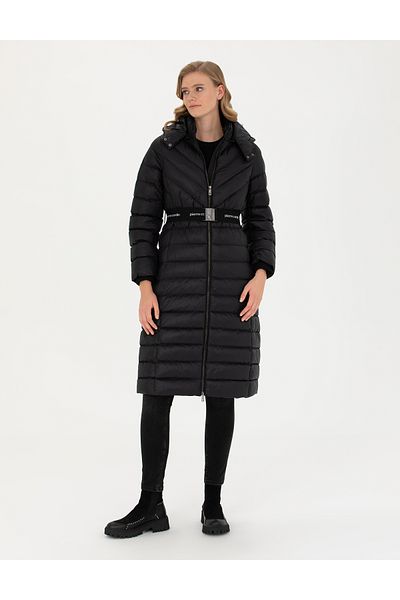 Pierre Cardin Black Hooded Coat 50272489 -Vr046