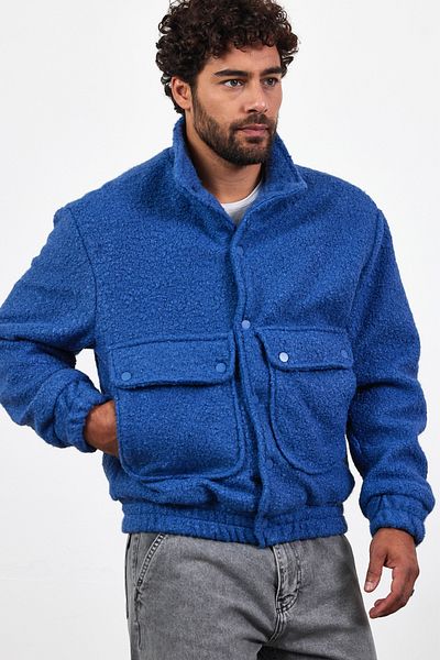 MADZEYMODA New Season Ανδρικό καπιτονέ Indigo Blue παλτό Mz51087