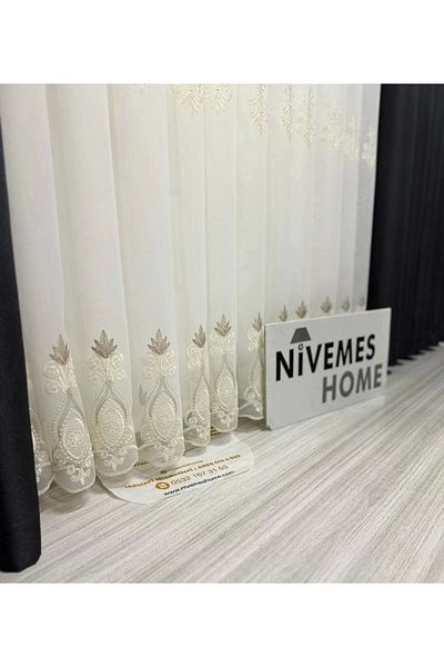 NİVEMESHOME Nivemeshome Artemis 1/3 Dense Pleated Tulle Curtain