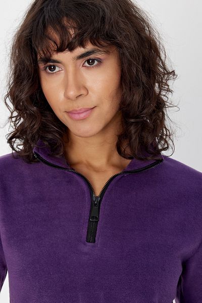 DENSMOOD Normal Mold Embroidered Flower-Proof Sleeve Elastic Fleece