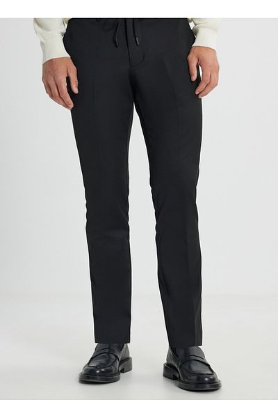 ALTINYILDIZ CLASSICS Altınyıldız Classics Μαύρο Ανδρικό Παντελόνι Slim Fit - Πλαϊνές τσέπες, COE012510109