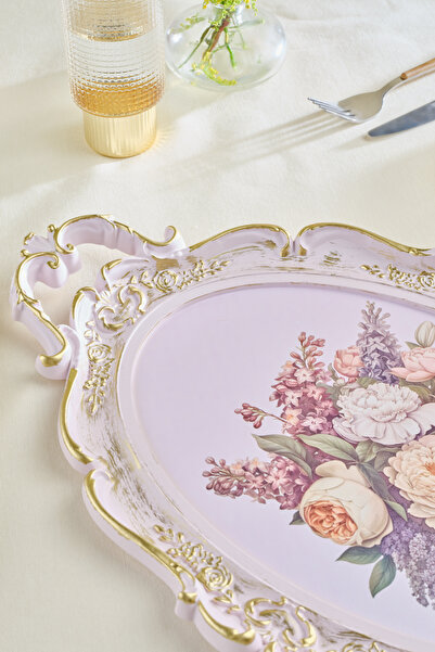 Karaca Buket Melamin Oval Tepsi 47 Cm Renkli