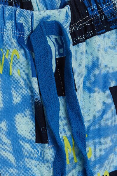 Breeze Girls & Boys Baby Boy Shorts with Lacing Accessories and Text Printed 9 Months-3 Years, Blue