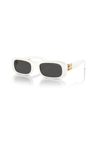 Miu Miu 08Zs 1425S0 53 Women's Rectangular White Bone Sunglasses