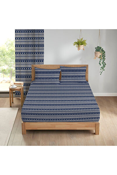 Evmila Lavivert Двоспальний комплект простирадл з еластичною стрічкою, з геом...